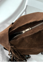 Zamszowa Kabelka z frędzlami Maybe Next Time čokoládová