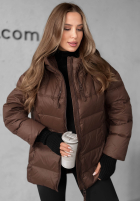 Páperová bunda s kapucňou New In Town čokoládová