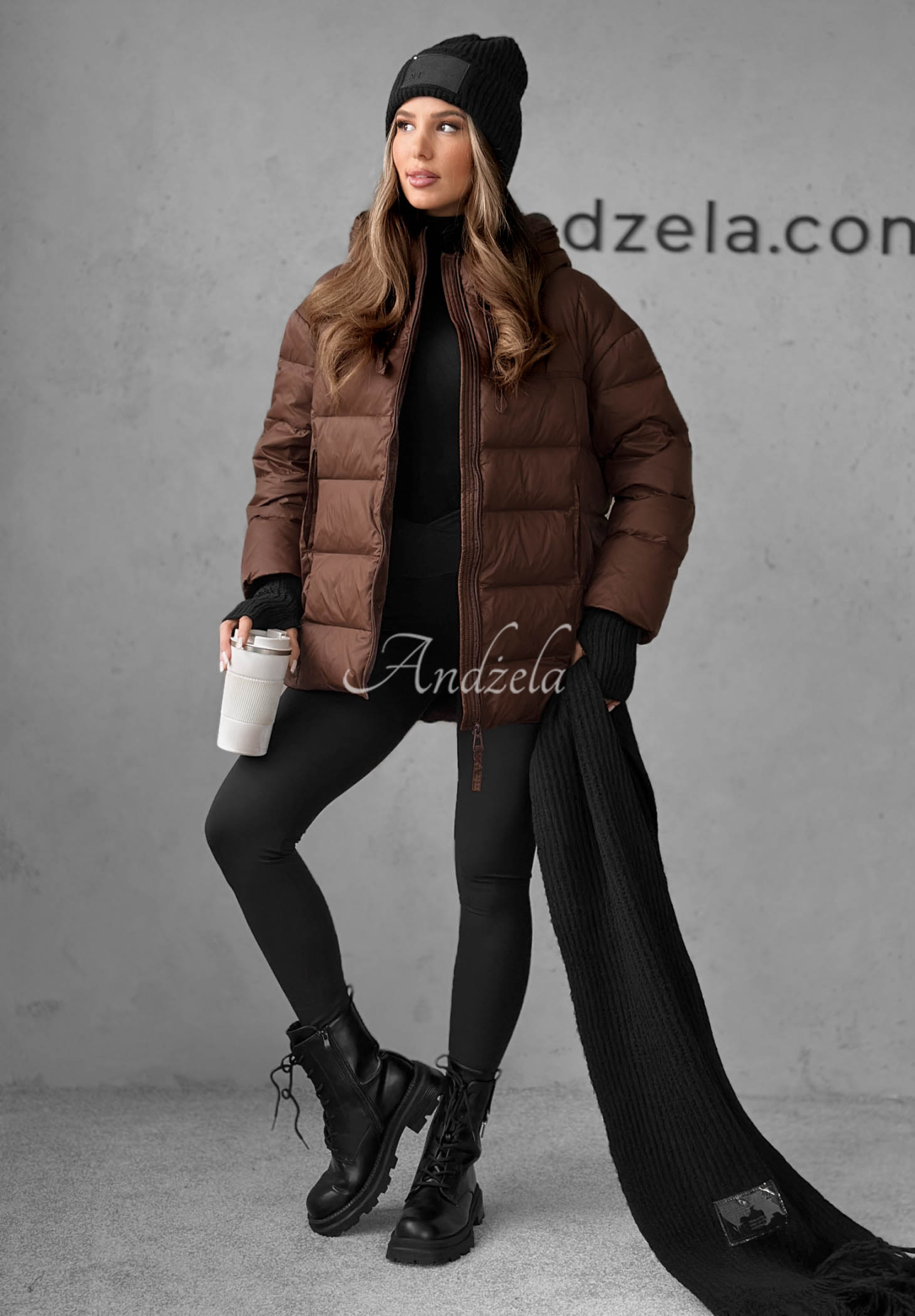 Súprava čiapka, šál, rukavice 3v1 December čierne