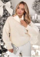 Sveter z golfem Fireplace Stories ecru