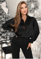 Košeľa z kryształkami Crystal Brilliance čierna