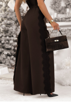 Nohavice z koronką Grace Moment čokoládové