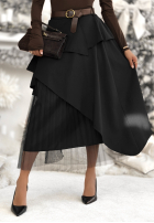 Plisowana Sukňa  z paskiem Change You Wish čierna