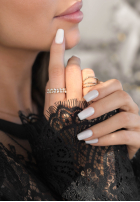 Prstienok z cyrkoniami i perłami Blinked zlatý