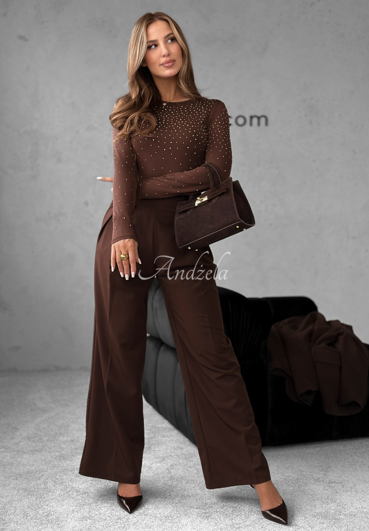 Body s kryštálmi Crystal Dawn čokoládové