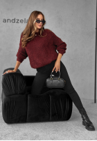 Sveter Cuddly Companion bordová