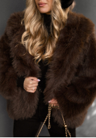 Krátka Bunda futerko Rainy Mood čokoládové