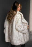 Kabát futerko z kołnierzem Chestnut Hill ecru