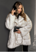 Kabát futerko z kołnierzem Chestnut Hill ecru