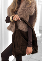 Zamszowa Kabelka Inspire to Aspire čokoládová