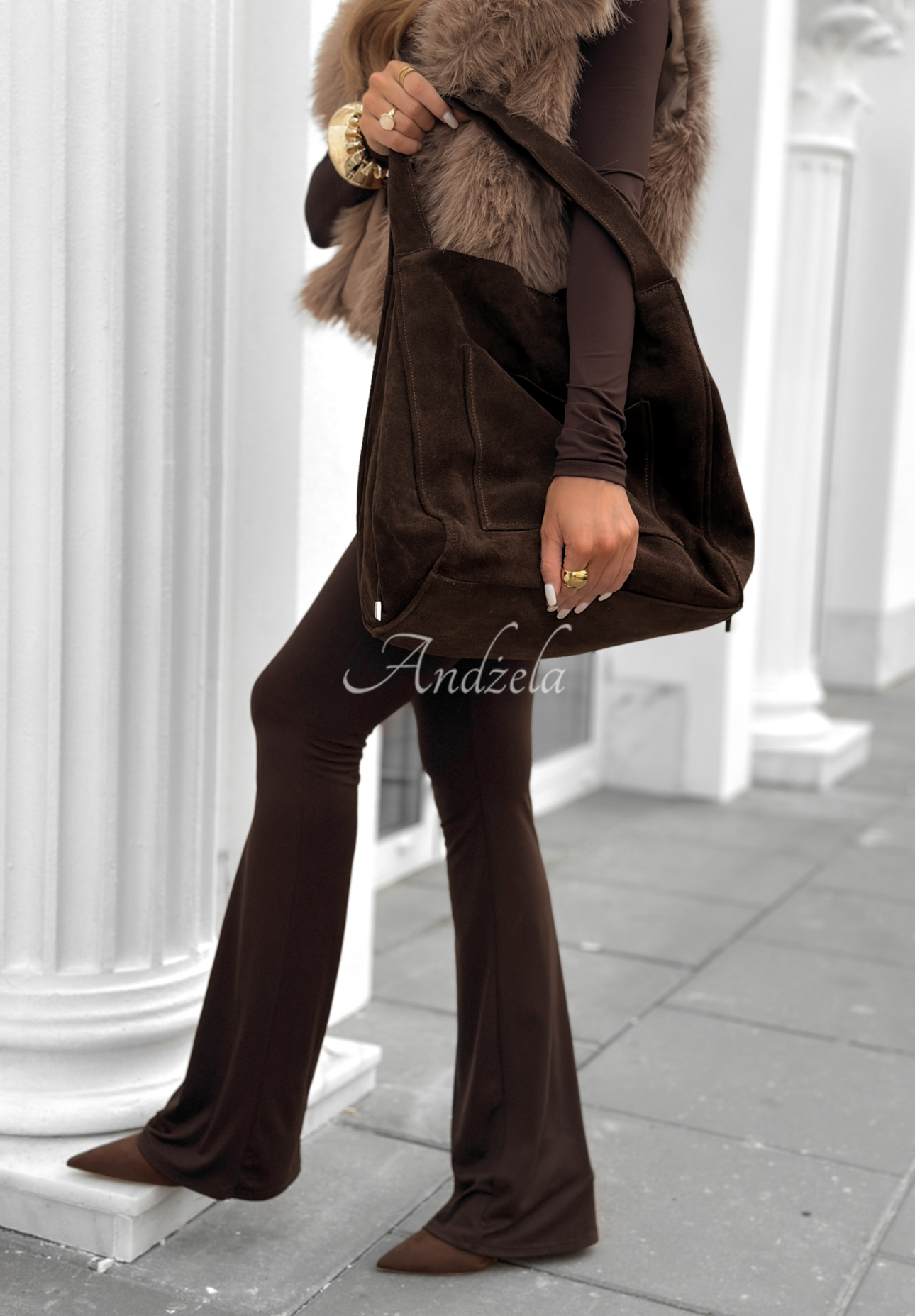 Semišová kabelka Inspire to Aspire čokoládová