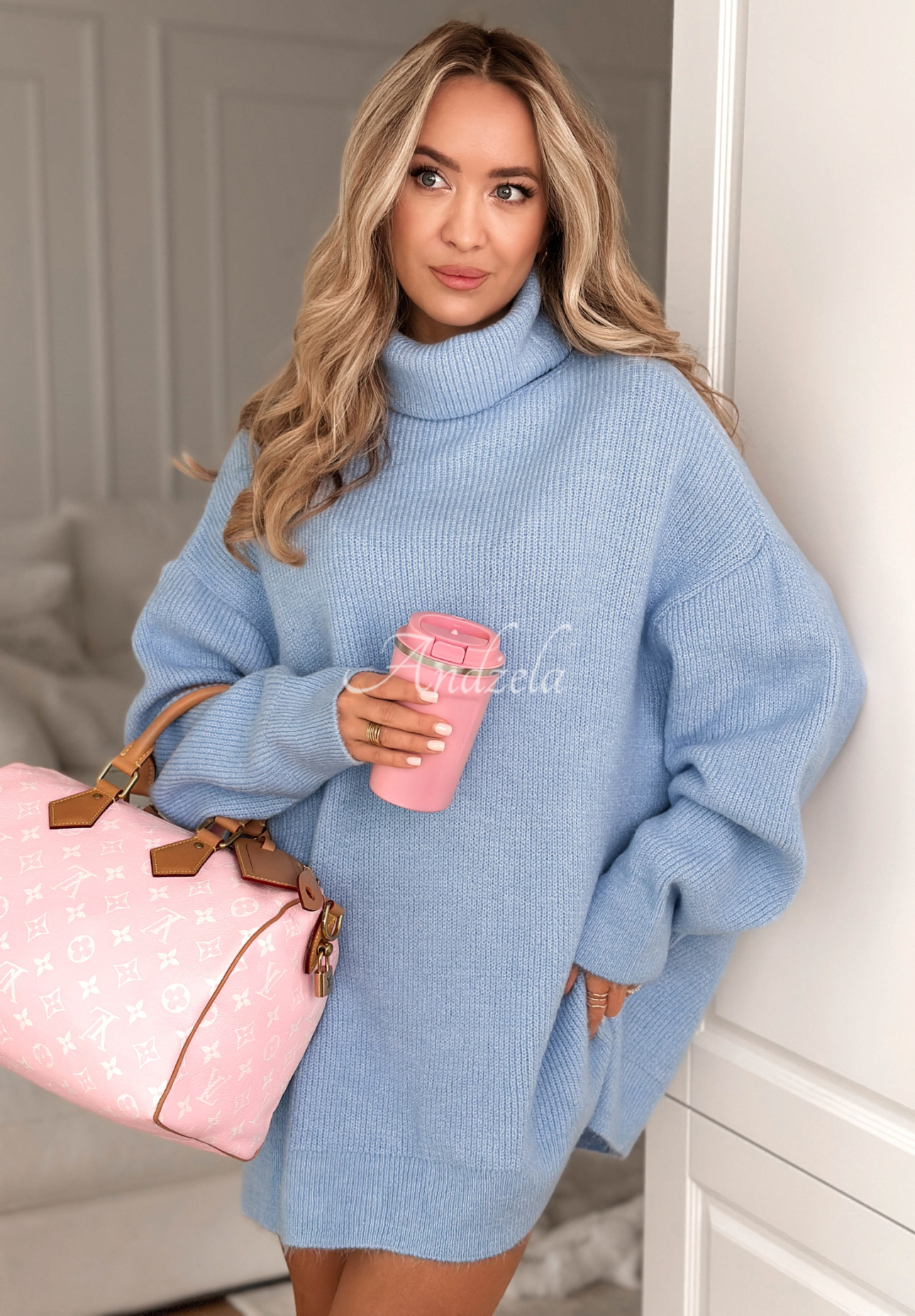 Sveter z Rolákem Mavi blankytný II