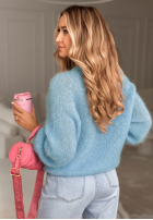 Moherowy Sveter Warm Hug blankytný