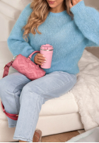 Moherowy Sveter Warm Hug blankytný