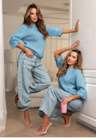 Moherowy Sveter Give Me Space modrý