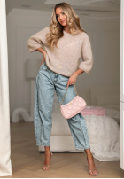 Moherowy Sveter Give Me Space béžový