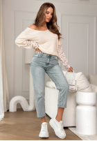 Ľahký Sveter z koronką Sun Springs béžový