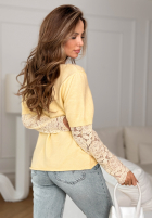 Ľahký Sveter z koronką Sun Springs žltá