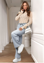 Koronkowa Blúzka longsleeve z różami Lace & Roses béžová