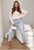 Ľahký Sveter z koronką Till April béžový