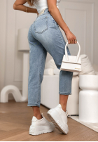 Nohavice džínosové z paskiem You Know Better modré