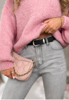 Nohavice džínosové z paskiem Not Even Close sivé