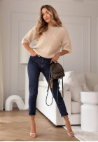 Nohavice džínosové z paskiem Thought About It tmavomodré