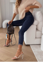 Nohavice džínosové z paskiem Thought About It tmavomodré