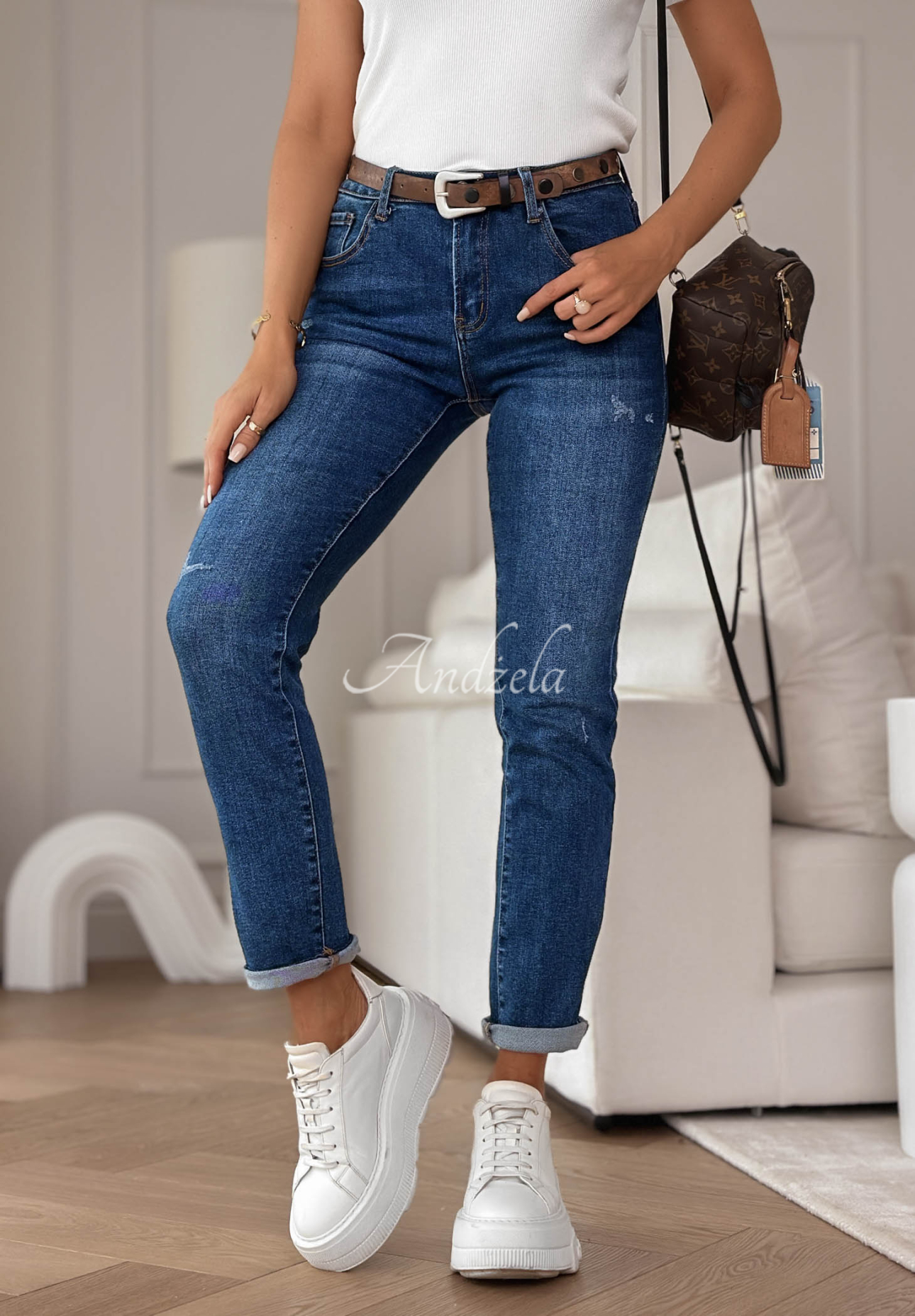 Džínsy skinny Missed Again modré