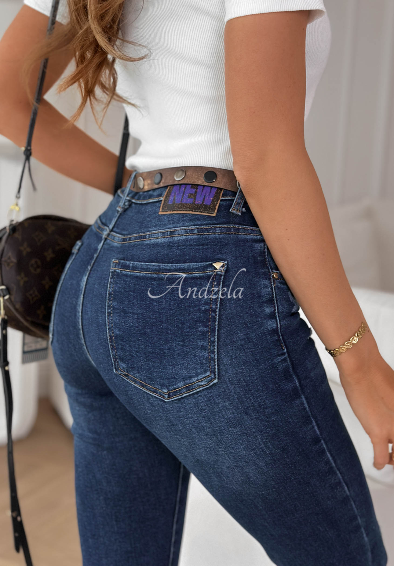 Džínsy skinny Missed Again modré