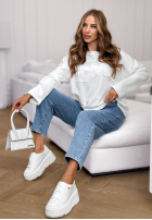 Blúzka z napisem Flowers & Love žltá