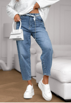 Nohavice džínosové balloon fit Not Follow modré