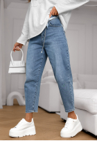 Nohavice džínosové balloon fit Not Follow modré