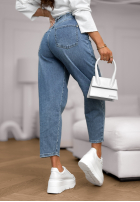 Nohavice džínosové balloon fit Not Follow modré