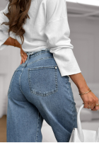 Nohavice džínosové balloon fit Not Follow modré