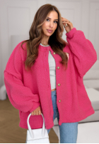 Krátka Bunda sherpa kożuszek April Feels ružová