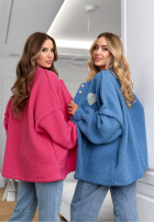 Krátka Bunda sherpa kożuszek April Feels ružová