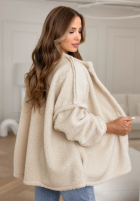 Krátka Bunda sherpa kożuszek April Feels béžová