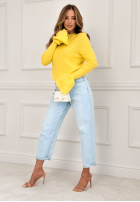 Miękki Sveter z szerokimi rękawkami Spring Smoothie žltá