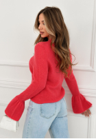 Miękki Sveter z szerokimi rękawkami Spring Smoothie Koralová