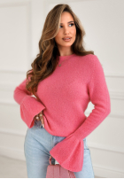 Miękki Sveter z szerokimi rękawkami Spring Smoothie ružový