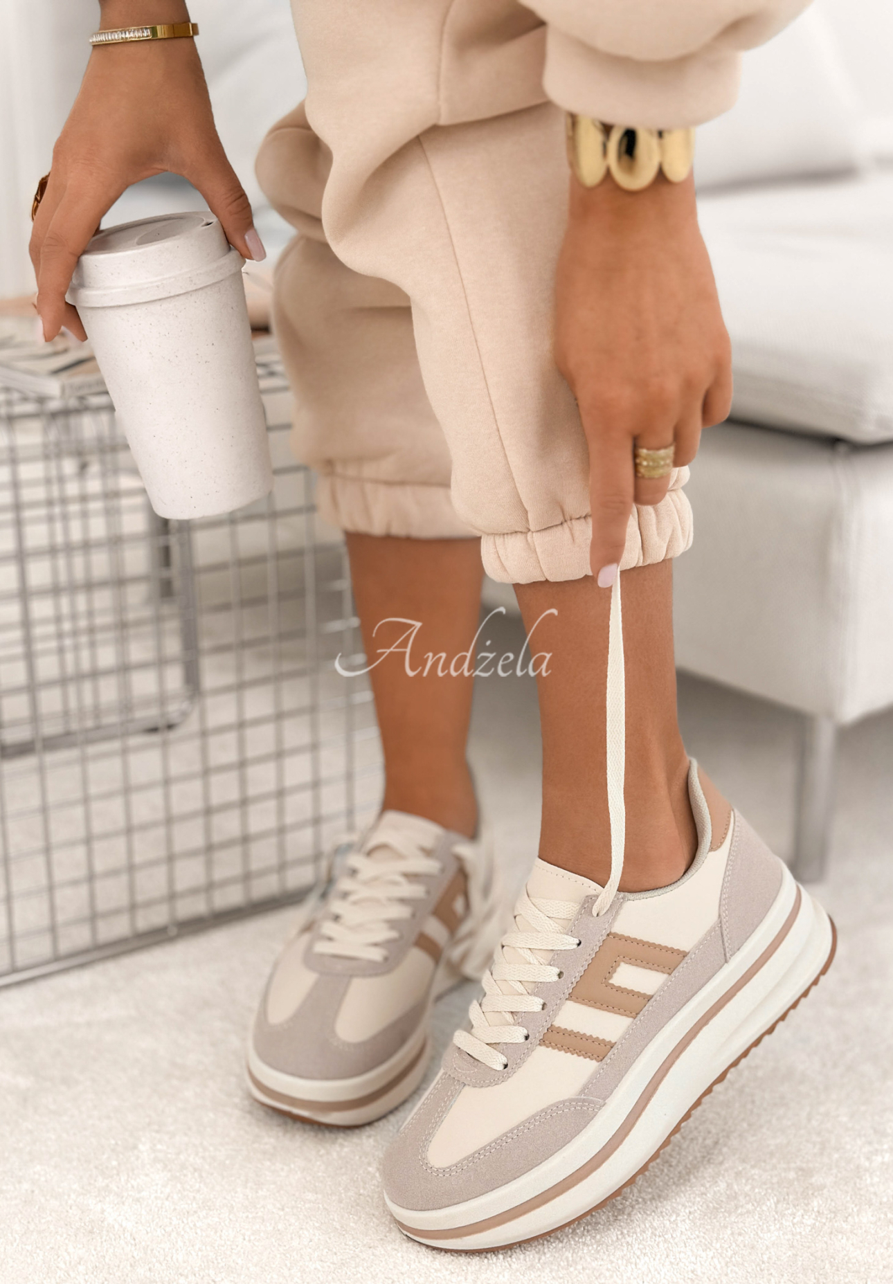 Tenisky Not Going Anywhere béžové