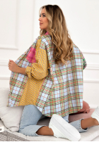 Košeľa w kratę Little Rock żółto-ružová