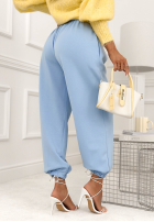 látkové Nohavice ze ściągaczami What You Wanted blankytné