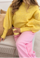 Miękki Sveter z bufkami Colorful Clouds žltá
