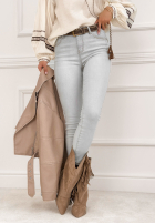 Nohavice džínosové skinny z paskiem Think Again svetlomodré