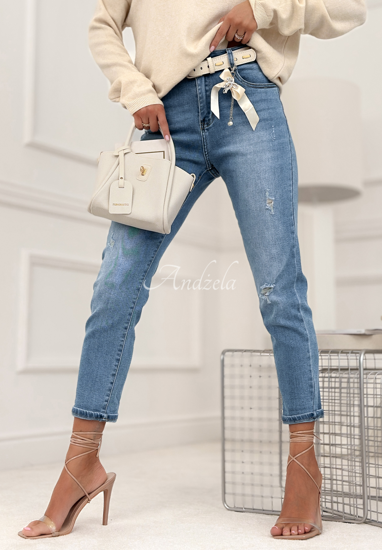 Skinny džínsy Blessed With Energy svetlomodré