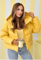 Prešívaná Bunda s kapucňou Must Believe žltá