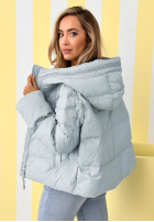 Prešívaná Bunda s kapucňou Must Believe blankytná