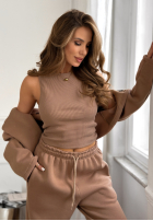 Tepláková súprava Mikina, Nohavice i top 3in1 Almost There ťavý